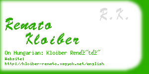 renato kloiber business card